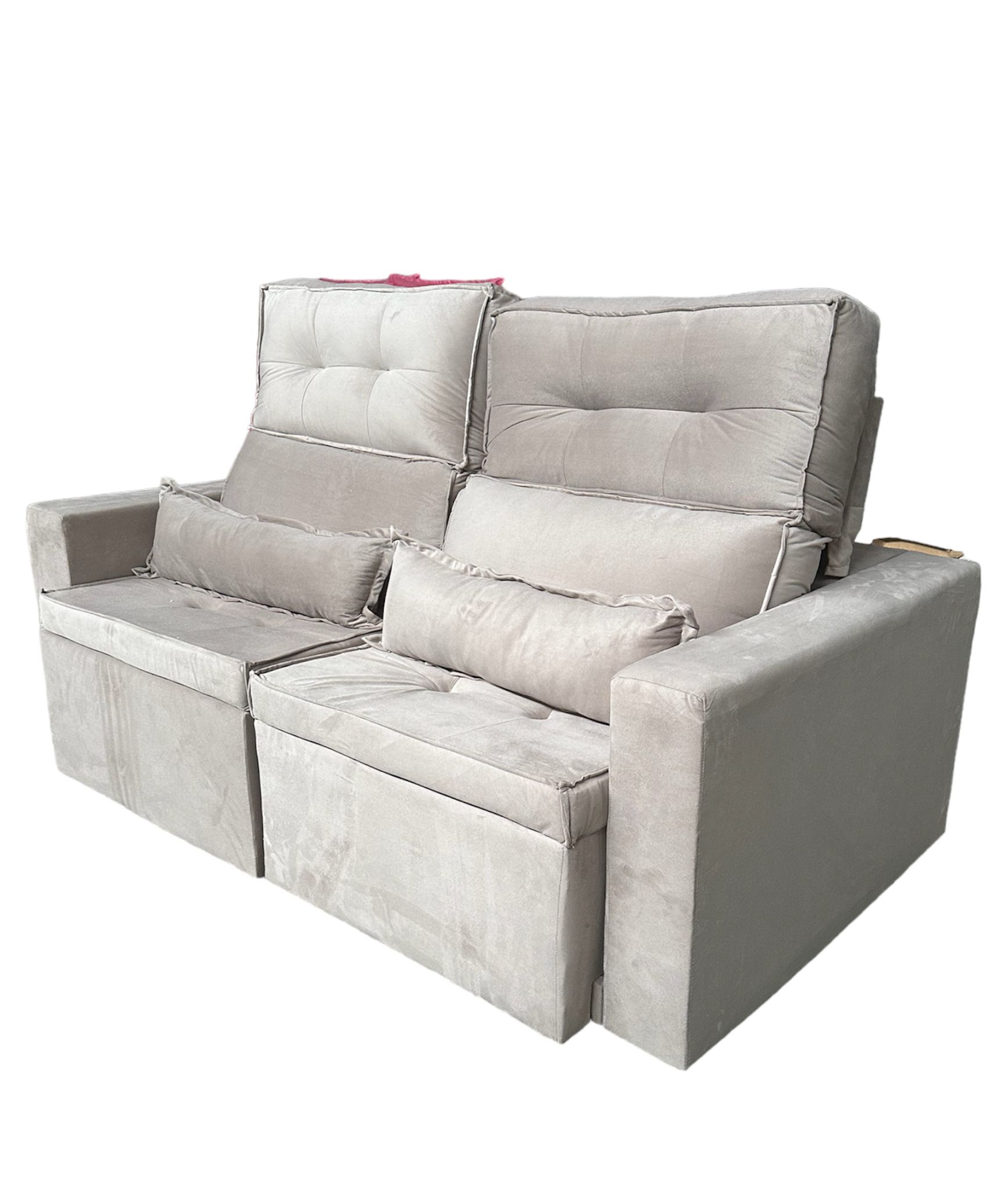 Sofa Retrátil e Reclinável 1.80 bi-partido Cor Bege Robust - Imagem 2