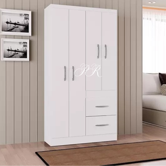 ROUPEIRO MILÃO 4 PORTAS BRANCO BRILHO Milão Poquema
