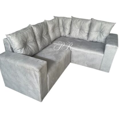 Sofa Madri Almofadas Soltas Cor Cinza   : Variação de tonalidade: