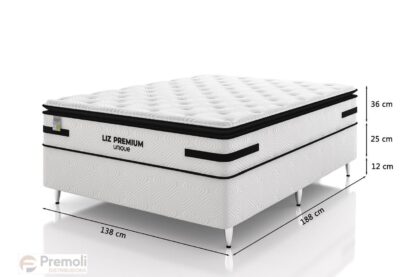 CONJUNTO LIZ PREMIUM 138X188X74   MOLAS ENSACADAS  PLUMATEX