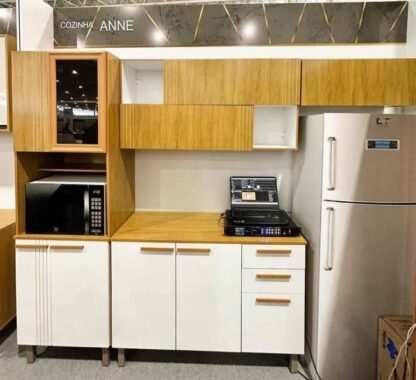 Cozinha anne completa  cinamomo/branco/acetinado chf moveis - Imagem 2