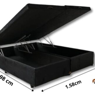 Base Baù Premoli Blindado 158X198X42 Luxo Queen Cor Preta