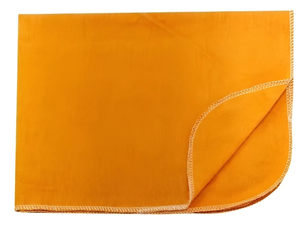 Flanela Luxo 39CmX59Cm Cor Laranja