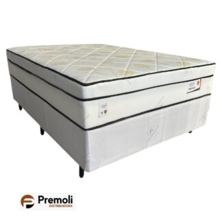 Conjunto Velvet Branco Casal C/ Molas Ensacadas 138 x188x74  Plumatex