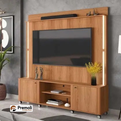 Home Florença Para Tv 75 183cm Cor Jequitiba Lukaliam