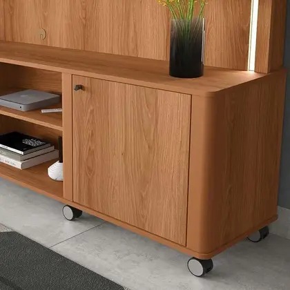 Home Florença Para Tv 75 183cm Cor Jequitiba Lukaliam - Imagem 3