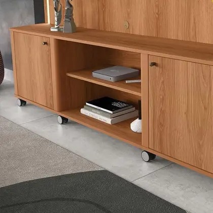 Home Florença Para Tv 75 183cm Cor Jequitiba Lukaliam - Imagem 2