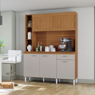 Kit Duda 05 Portas 140cm cinamomo/off Poquema