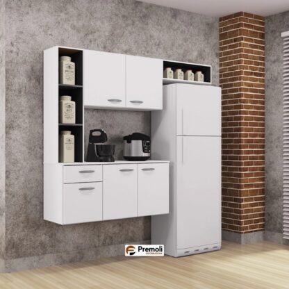 Cozinha Isis 163 Branco Preto – POQUEMA