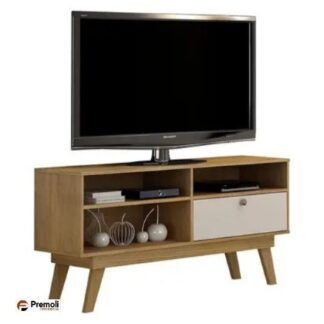 Rack Houston &  Cinamomo/Off white  Tv 60 – Valde Moveis