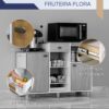 Fruteira Flora Cor Branco Acetinado Cinamomo  CHF Móveis! - Imagem 4