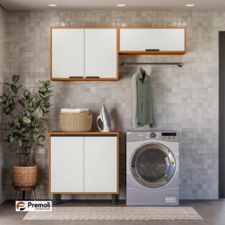 Cozinha Ravena  3 PECAS MUTI FUNCIONAL Cor freijò uv/off Acetinado