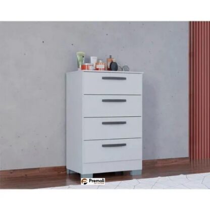 Cômoda 867 4 Gavetas Branco Brilho - Poquema - POQUEMA MÓVEIS - Image 3