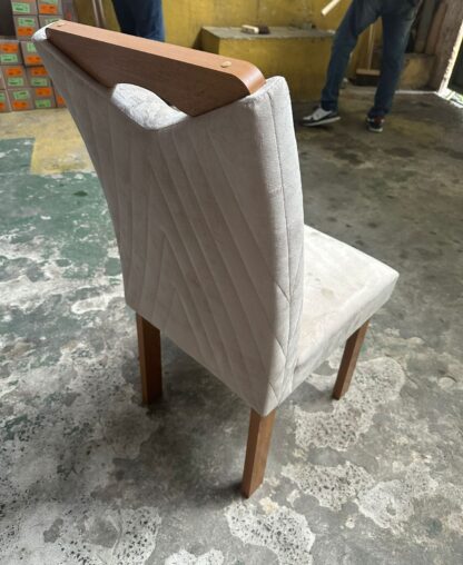 Mesa Dubai 1.20x90 C/4 Cadeiras Nevada Cor Off /Cinamomo Cel moveís - Imagem 5