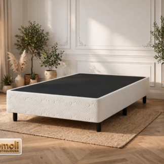 Base Liz Premium 108x198x25 Na Malha Com chapa Cor Branca