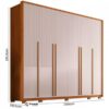 Guarda-roupa Casal Espartacus 6 Portas 6 Gavetas Freijó/off White -100% MDF