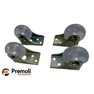 Kit 04  Rodinha Rodízio Fixo Sofá Retrátil Anti Risco 30mm