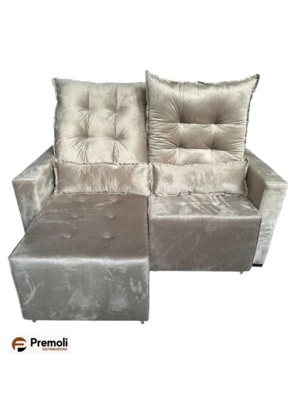 Sofa Retratil E Reclinavel Bello Campo 1.60mt Cor Bege - Image 3