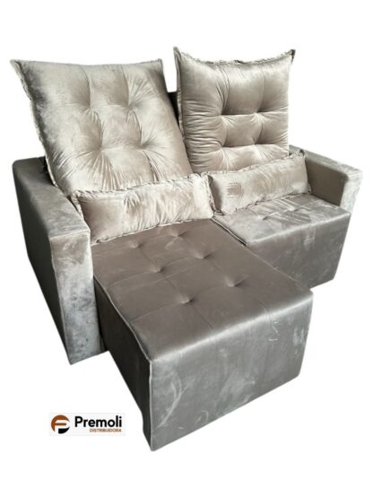 Sofa Retratil E Reclinavel Bello Campo 1.60mt Cor Bege