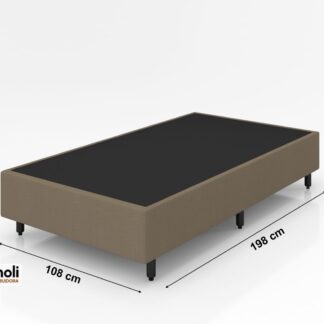 Base 108x198x25 Duro Spring Cor Bege Plumatex Base Chapeada