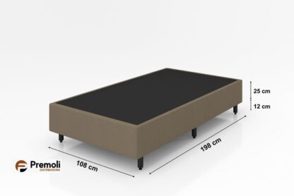 Base 108x198x25 Duro Spring Cor Bege Plumatex Base Chapeada