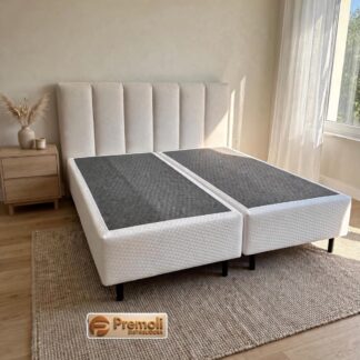 Base Premium Unique The Boss 158x198x25 Cor Branca NA MALAHA CHAPEADA Plumatex