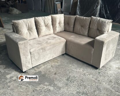 Sofa Madri Almofadas Soltas Cor Bege Claro : Variação de tonalidade: - Imagem 3