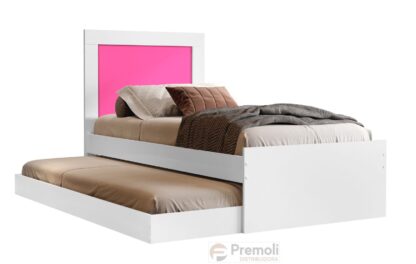 Cama  Solteiro Bibox Luara Com Auxiliar FLEX  100%  MDF