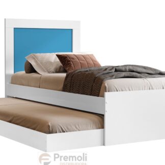 Cama Solteiro Bibox Luara Com Auxiliar Flex   100%  MDF