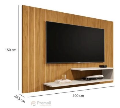Painel Veneza  Até 55polegadas Cor  nature /off   100% MDF - Imagem 3