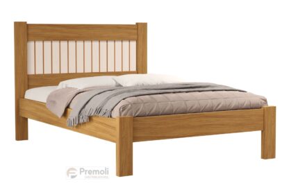 Cama Casal  Bela 100% MDF 117x145x199cm Cor nature/off - Imagem 3