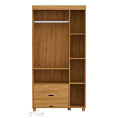 Guarda-Roupa 3 Portas + Cômoda 4 Gavetas com Sapateira Bela Nature 100% MDF  Pés madeira - Imagem 5