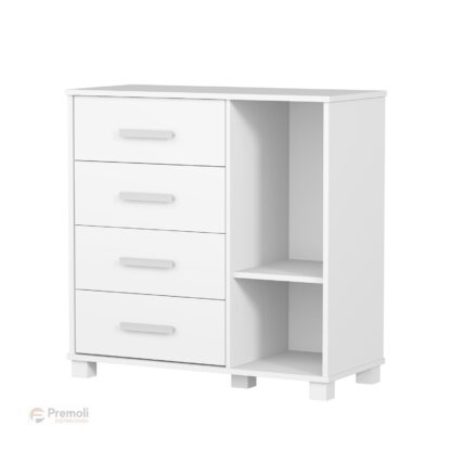 Cômoda 4 Gavetas com Sapateira Lívia (Menina) Barbi 100% MDF Pés em madeira - Imagem 3