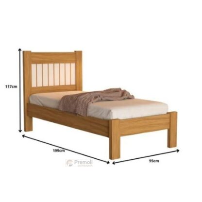 Cama Solteiro Cambel Bela 100% MDF 117x95x199cm - Imagem 2