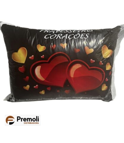 Travesseiro Coração tecido Medida: 45 x 65 Cm 100% microfibra 200 fios
