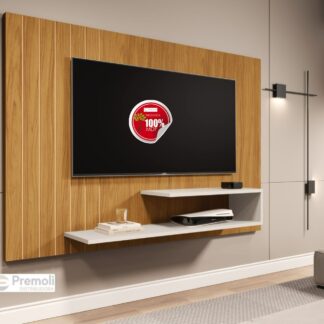 Painel Veneza  Até 55polegadas Cor  nature /off   100% MDF