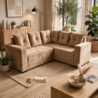 Sofa Madri Almofadas Soltas Cor Bege Escuro : Variação de tonalidade:
