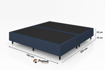 Base Queen Size 158x193x25 Duro Spring Cor Bege Plumatex Base chapeada - Imagem 3