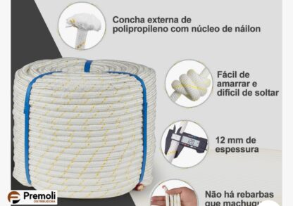 CORDA Nr 18  12mm Corda Rapel Poliamida - Imagem 2