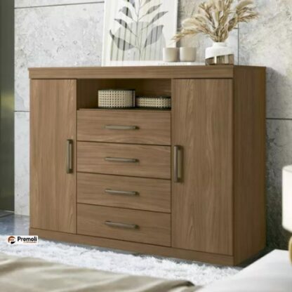 Cômoda Master Cor Jatoba corrediças telescopicas Santos andira