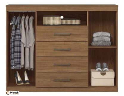 Cômoda Master Cor Jatoba corrediças telescopicas Santos andira - Imagem 5