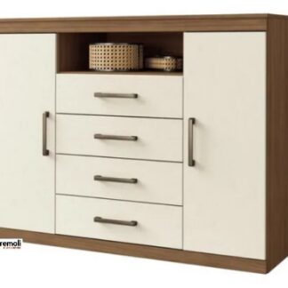 Cômoda  Master Cor Jatoba/Areia  corrediças telescopicas Santos andira