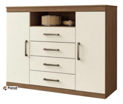 Cômoda  Master Cor Jatoba/Areia  corrediças telescopicas Santos andira