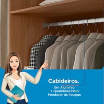 Guarda-Roupa Londrina com 4 Portas, 2 Gavetas Cor jatoba/areia 130cm de largura santos andira - Imagem 2
