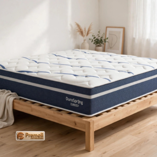 Colchão Queen Size 158x193x30 Duro Spring Azul  Molas Ensacasdas Plumat