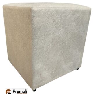 Puff Quadrado Suede Altura 44x Largura 40 Cor Bege imagem ilustrativa