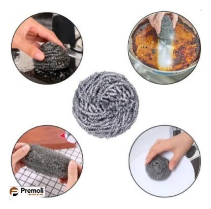 Esponja De Aço Para Brilho Inox  Anti Bactéria Unidade - Imagem 4