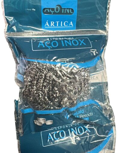 Esponja De Aço Para Brilho Inox  Anti Bactéria Unidade - Imagem 2