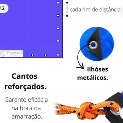 Lona Starfer Azul 4x3m Impermeável - Imagem 4