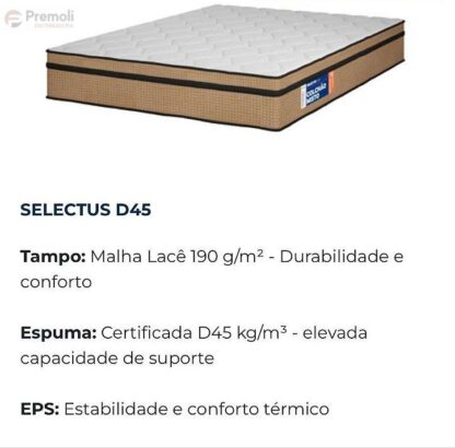 Colchão Selectus D45 108X198X29 Com/Eps Ortopedico Plumatex - Imagem 5